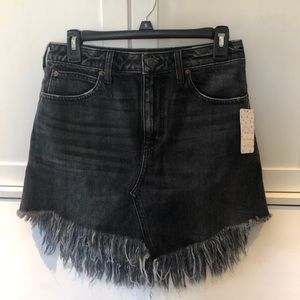 Free People Black Jean Skirt size 27